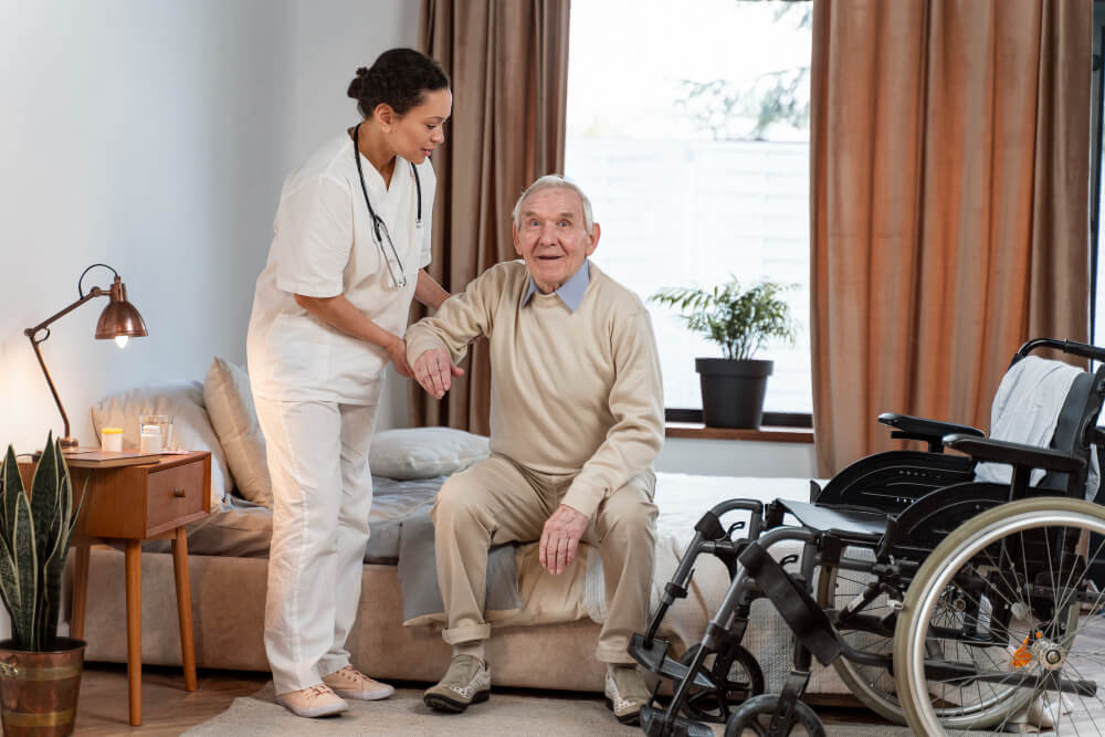 doctor helping senior patient 1